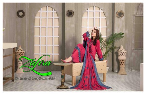 Zafira Vol 2 Heavy Lawn Karachi Cotton Dress Material Collection